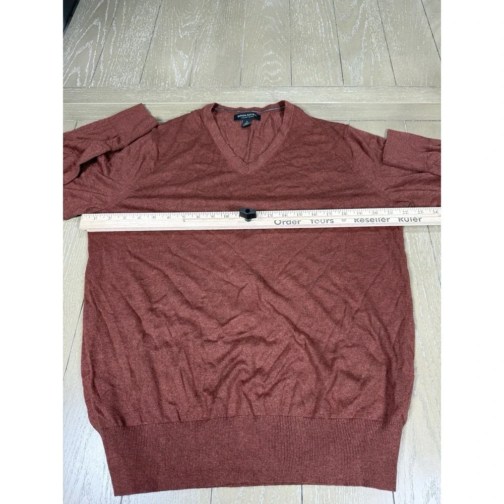 Banana Republic Sweater Mens Large Brown‎ V-Neck Old Money Classic